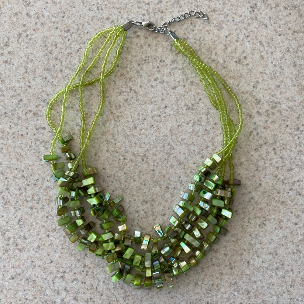 Green Beaded Necklace